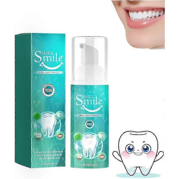 1 stk Smart Smile Munnskyll, Skumtannkrem, Tannkjøtthelse, Tannbleking, Fjerning av Tannstein, Eliminering av Dårlig Ånde