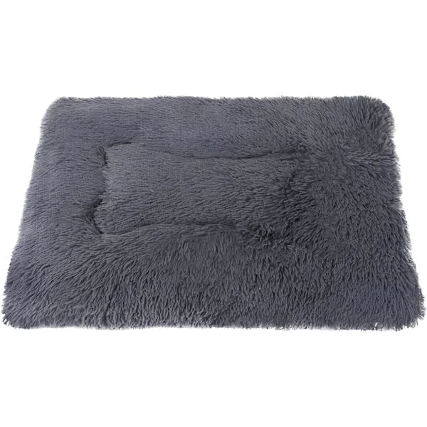 Maskintvättbar Hundmatta Dubbelsidig Hundbädd Filt Användbar Husdjursbädd (S 56/36CM, Mörkgrå)
