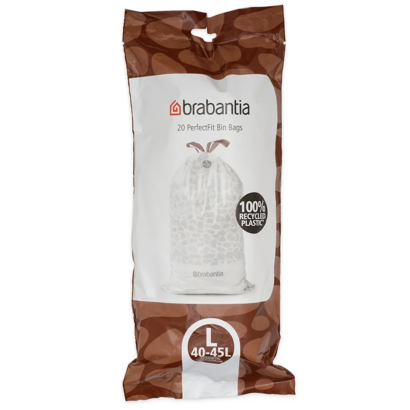 Brabantia PerfectFit avfallspåsar L 40–45 liter, 20-pack | Fler produkter > Städning & Diskning > Avfallspåsar | Bagaren och Kocken