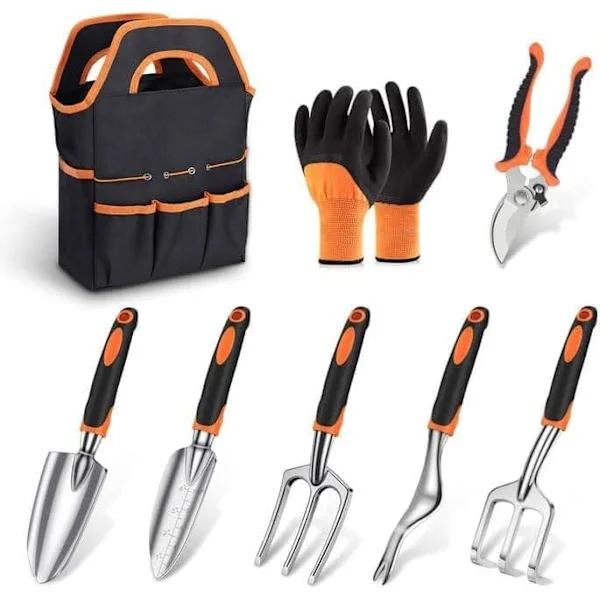 8-Piece Garden Tool Set - Complete Gardening Tools with Storage Bag, Perfect Gift