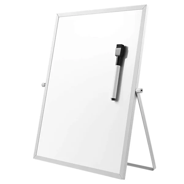 Magnetisk whiteboard med stativ för skrivbord Dubbelsidig whiteboard Planner Påminnelse för skola