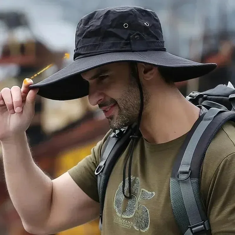 AliExpress - Nouveau Chapeau de Pêche Anti-UV Respirant en Maille pour l'Été, Casquette de Camping et Randonnée, Chapeau de Soleil Anti-UV, Casquette 
