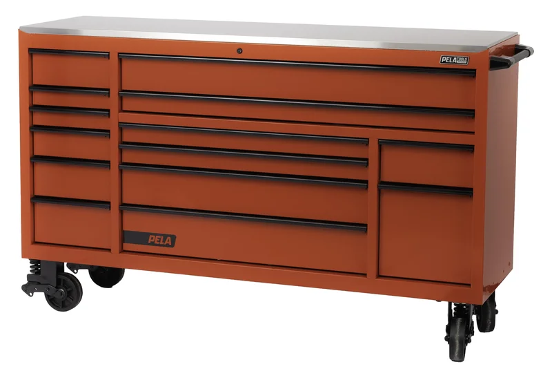 PELA USA 2.0 546535 Verktygsvagn 14 lådor Röd, Garageinredning & förvaring