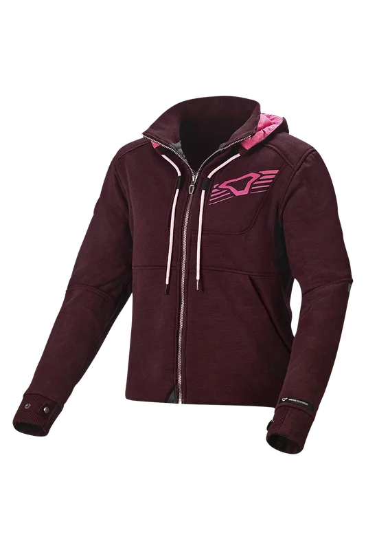Chaqueta con capucha de Moto Macna District Mujer Rojo L
