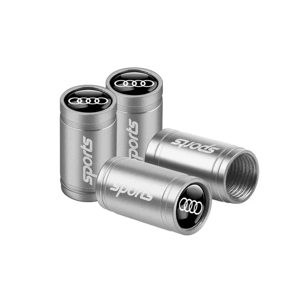 4 st 3D Aluminiumlegering Bil Hjul Däck Luftventil Dammskydd Fälg Tillbehör För Audi Sline A1 A2 A3 A4 A4L A5 RS RS3 RS4 S1 S2 S3