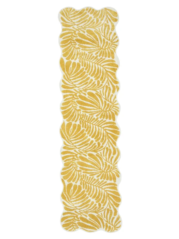 Passionata Binnen-/Buitenkleed Wasbaar 80X300 Klein Geel/Wit Bloemen Vloerkleed