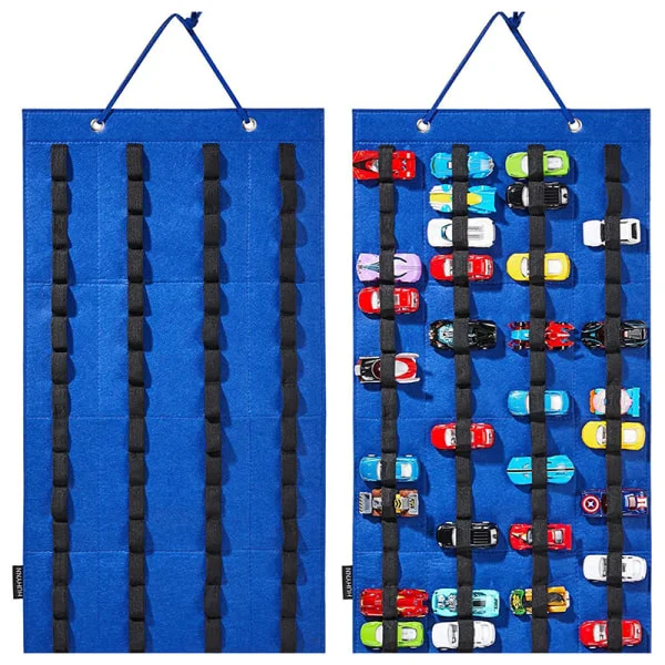 Hængende Hot Wheels Vitrineskab Filt Hængende Displayboks Organi Blå one size Blu