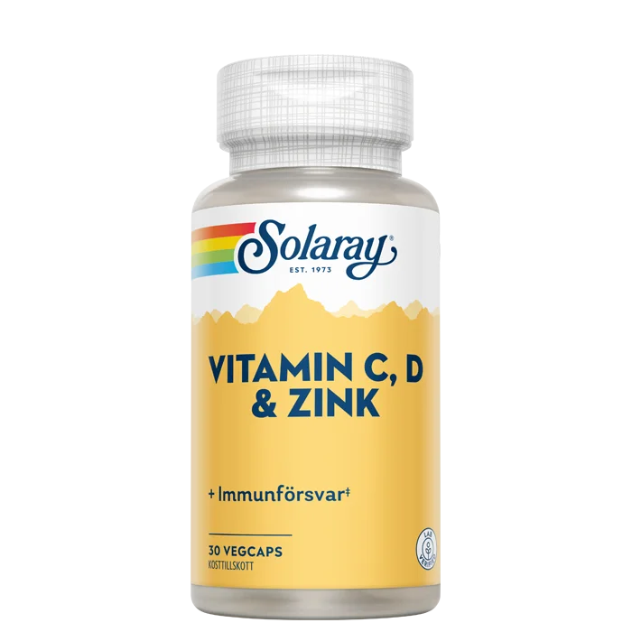 Solaray Vitamin C D Zink 30 kapslar