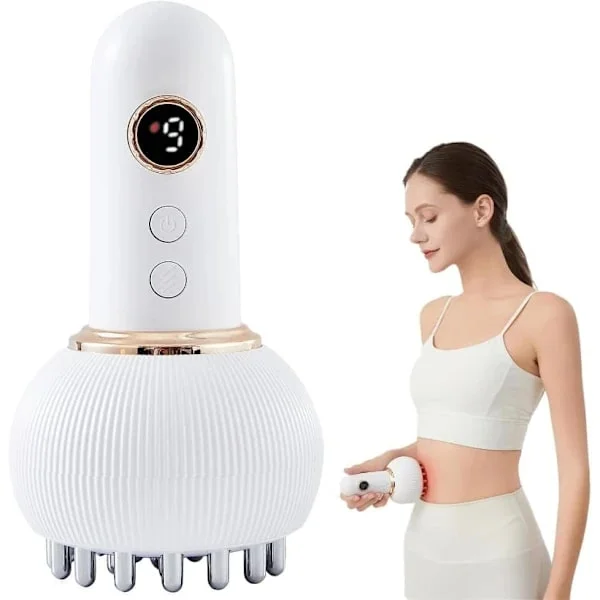 Lymfatisk massageapparat för kroppen – Lymfatisk massage med värme, ljus och vibration mot celluliter Beige