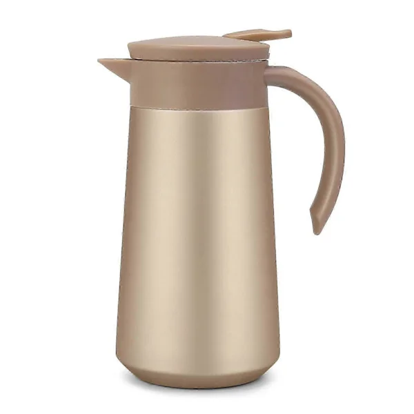 Kaffekande Termokande Lufttæt Isoleret Kaffe Termokande Urne Rustfrit Stål Vakuum Termokande Flaske til Kaffe, Varmt Vand, Te, Varm Drik guld