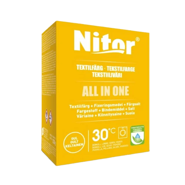 Nitor Textilfärg All in One Gul 230 g Klädvård 230G