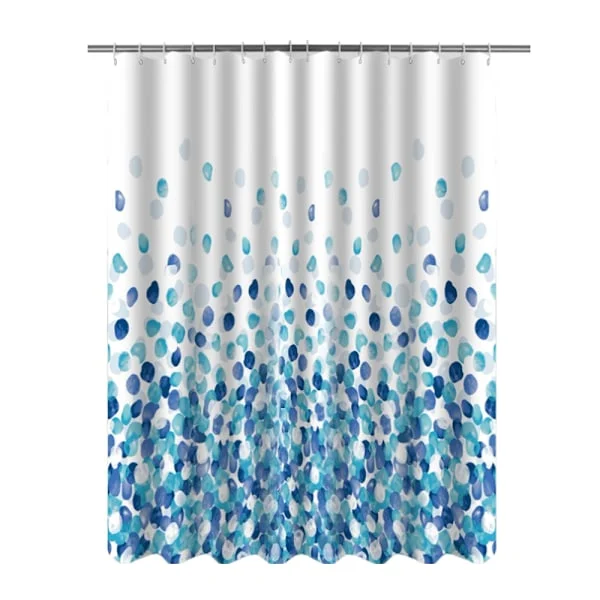 Duschdraperi, Duschdraperi 180x180 cm, Maskintvättbara duschdraperier i polyester med tyngd i nederkanten och 12 krokar, badrumsdraperi för badrum