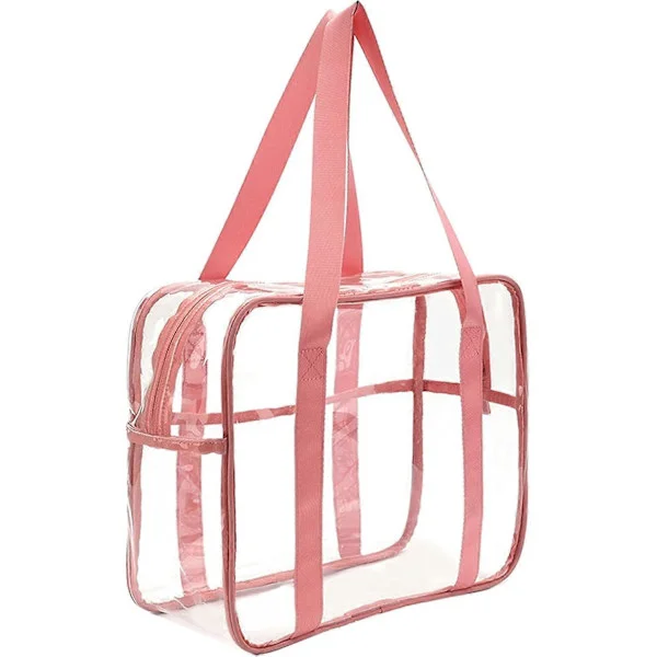 Klar Tote Taske Gennemsigtig Kosmetik Makeup Toilet Taske Letvægts Vandtæt Organizer Stor Opbevaring