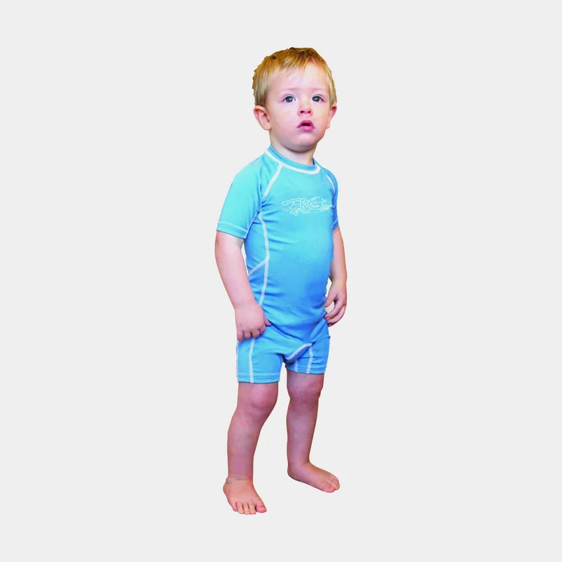 UV-dräkt för barn / rashguard BASE Kid Shorty Lycra, UV 50+, blå, 95 - 117 cm / 10 - 18 kg (2 år)