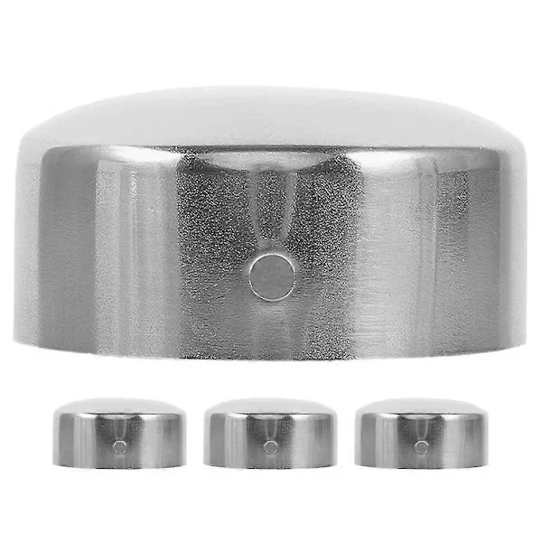 4 st Ändstycken för ledstång Rostfritt stål Ledstång Trappa Ändstycken Trappräcke Ändpluggar Metall Ledstång Ändstycken Silver 5.00X5.00X2.00CM