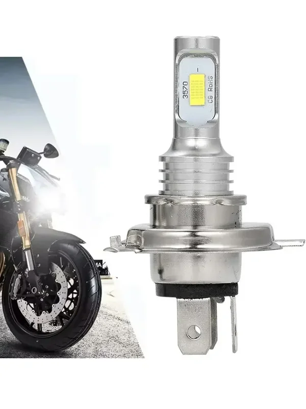 AliExpress - 1 pièce Ampoule de phare LED H7 H4 9003 HIR2 pour moto, accessoires moto, faisceau haut/bas