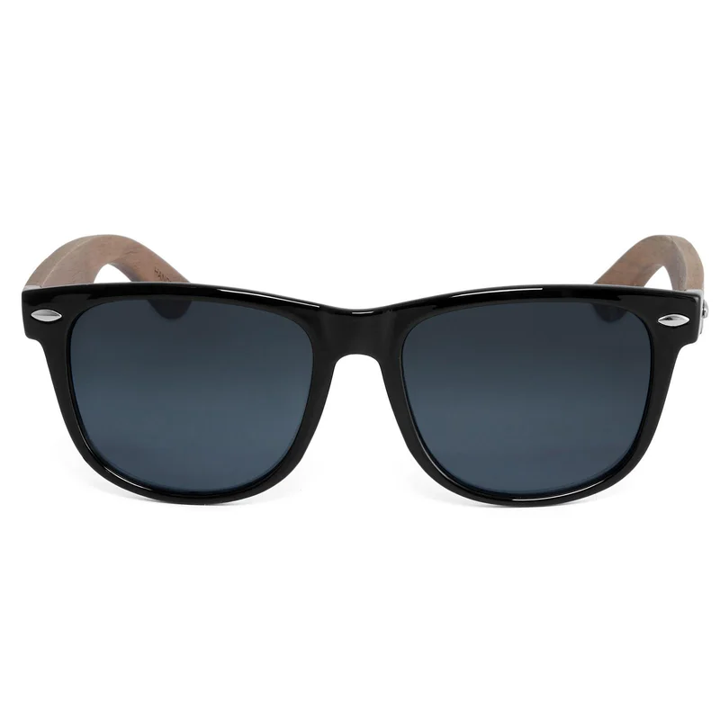 Black Ebony Wood Smoke Sunglasses for Men - Wooden sunglasses
