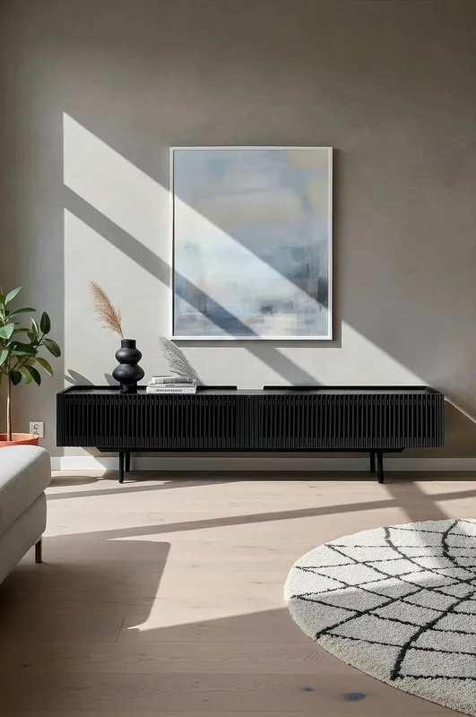 Homeroom Collection - Tilde stor TV-bänk 185 cm - Svart - TV-bänkar & mediabänkar - Från Homeroom