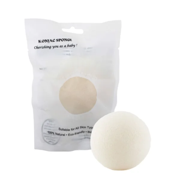 UNIQ Konjac Sponge Luonnollinen Kasvosieni Hellävaraiseen Kuorintaan