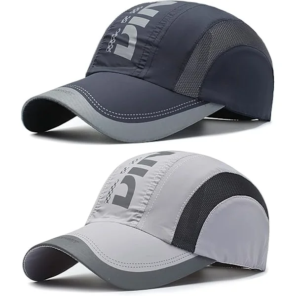 Two Piece Mens Cap Unisex Sports Cap Long Visor Lightweight