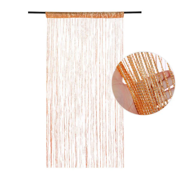 String Curtains Door Mosquito Net, Elegant Divider Tassel Curtain Compatible with Home Decor, Room Divider Compatible with Doors and Windows, White (