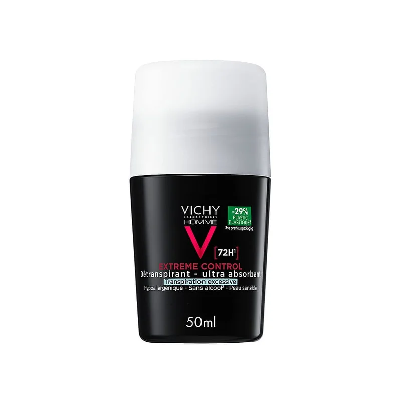 Vichy Homme Antiperspirant Deodorant Roll-On 72T 50 ml, Mænd, Skincare, Dermatologisk Skincare Til Mænd