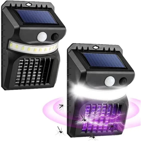 8 kpl 3-in-1 aurinkokenno hyönteislamppu, UV-tappaja, LED-liiketunnistin & hyttysansa_OF