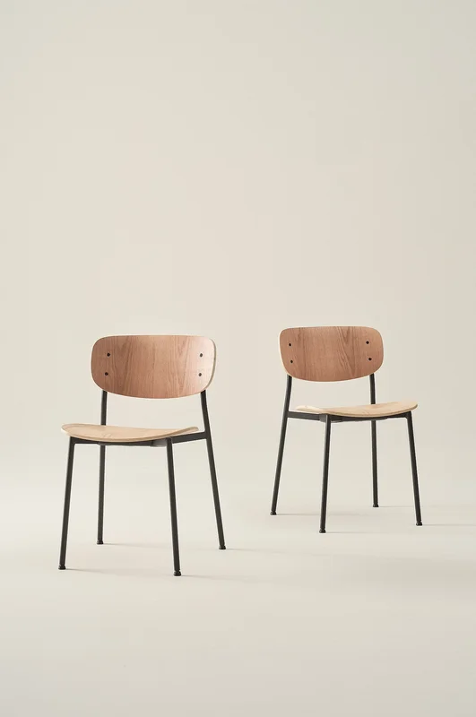 Jotex - Stol 2-pack Plywood - Ekfaner - Stål Ek MORRELL - Köp Matstolar & köksstolar hos Jotex