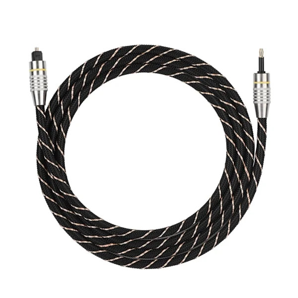 Toslink til Mini Jack 3.5mm Optisk Fiber Digital Lydkabel SPDIF Guldbelagt Stik 2m