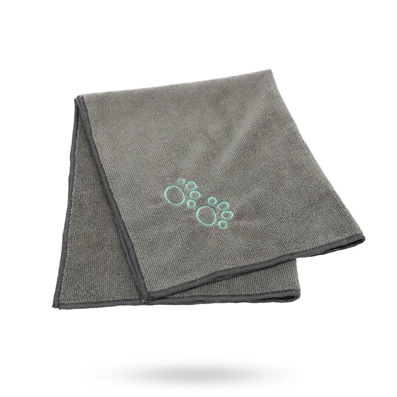 Trixie - Microfiber Handduk Top-Fix - Grå - Pälsvård