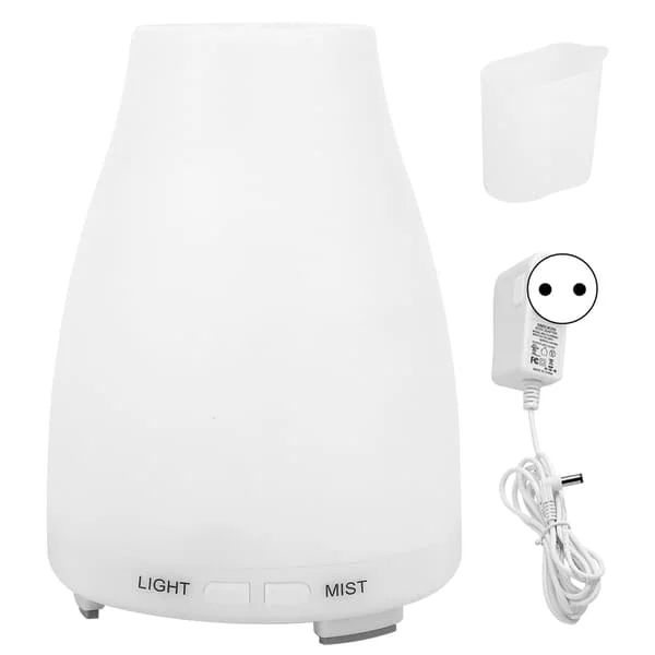 Aroma Diffuser Luftfugter til Skrivebord med LED Natlys til Hjemmekontor 200ml 100‐240VEU Stik