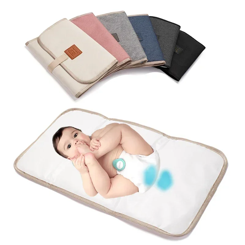 AliExpress - Tapis à langer Portable pliable et lavable pour bébé, Compact, pour voyage, imperméable, pour changer de sol, tapis de jeu