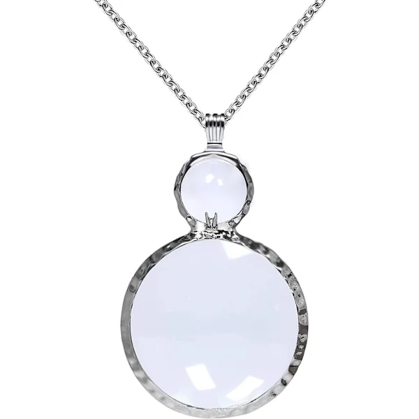 Förstoringsglas hänge, långt kedja monokulärt glas lins förstoringsglas halsband mamma halsband choker för kvinnor bibliotek, läsning, zoom, smycken, 