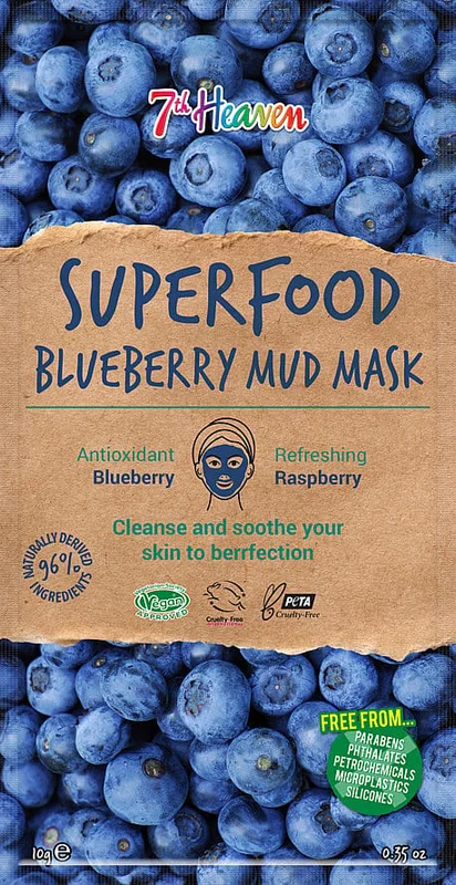 Montagne Jeunesse Superfood Mud Mask Blueberry, Hudpleje, Masker, Fugtmasker