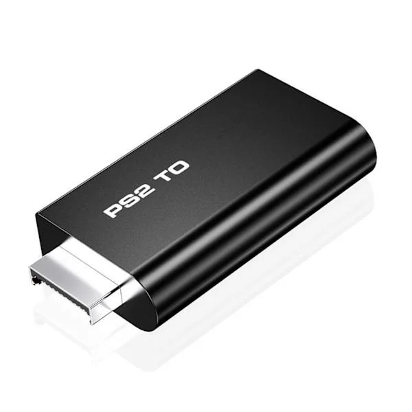 för PS2 till HD Multimedia Interface Converter 1080P Plug and Play för PS2 Converter Adapter för HD-TV-apparater, monitorer, projektorer