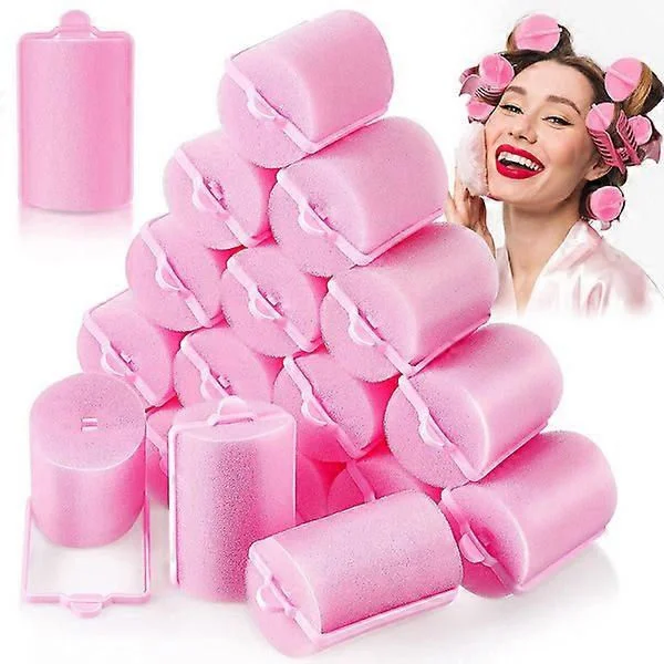 18 Pieces Sponge Hair Rollers, Large Soft Foam Hair Styling Rollers 4.0 cm