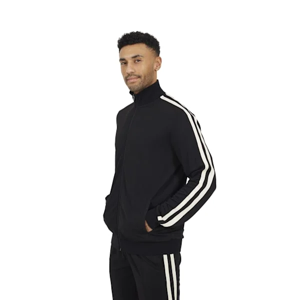 Brave Soul Herr Zip Funnel Neck Träningströja XXL Jet Black