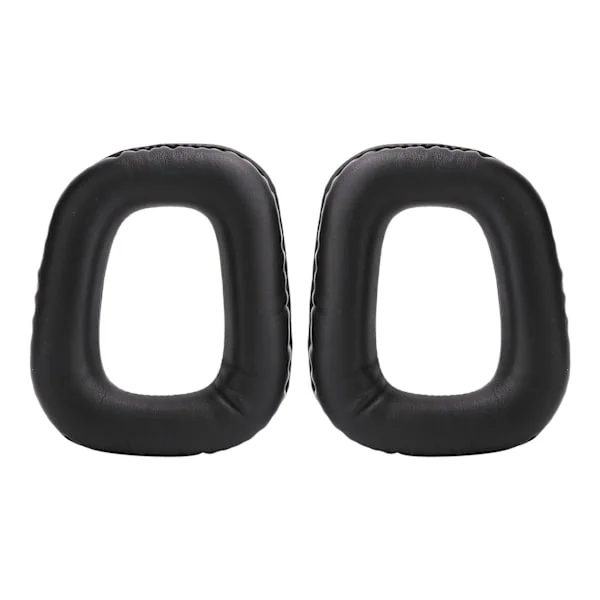 2 st Hörlurs Öronkuddar Konstläder Svampöverdrag Kompatibelt med Logitech G35 G930 G430 F450 Svart