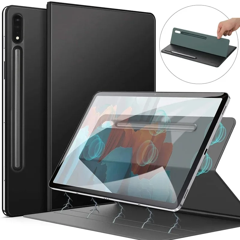 AliExpress - Intelligente magnetische Schutzhülle mit Stifthalter für Samsung Galaxy Tab S9 S10 FE, kompatibel mit S7 FE S8 Ultra Case S9 FE+ mit 