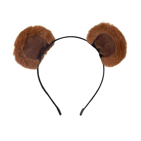 Ekorre Öron Tiara Plysch Björn Öron Dekoration Flickas Huvudbonad Elastisk Design Djurtema Hårband Smink Huvudbonad
