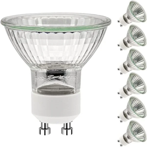 GU10 35W Glödlampor, GU10 Halogenlampor, Spotlampa AC 230V 35W, GU10 Halogenlampor 2 Stift 35° Strålvinkel 2700K Dimbar Varmvit, Förpackning av