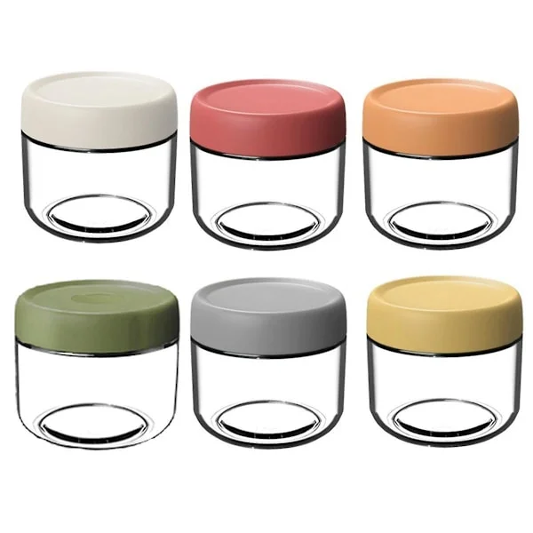 Glass Jars for Overnight Oats with Lids in Vibrant Colors, Stackable Storage for Yogurt