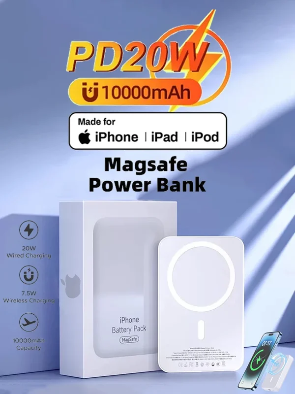 AliExpress - Apple D'origine Magnétique Powerbank Externe De Rechange Batterie Portable Sans Fil Chargeur Rapide Charge Pour iPhone 12 13 14 15 16 Pro