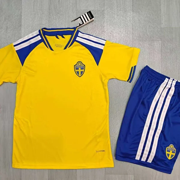 Fotbollsställ för barn till VM 2026 – Tröja och shorts – Lätt och ventilerande träningsdräkt *Sveriges hemmamatcher den 26:e och 27:e* 22