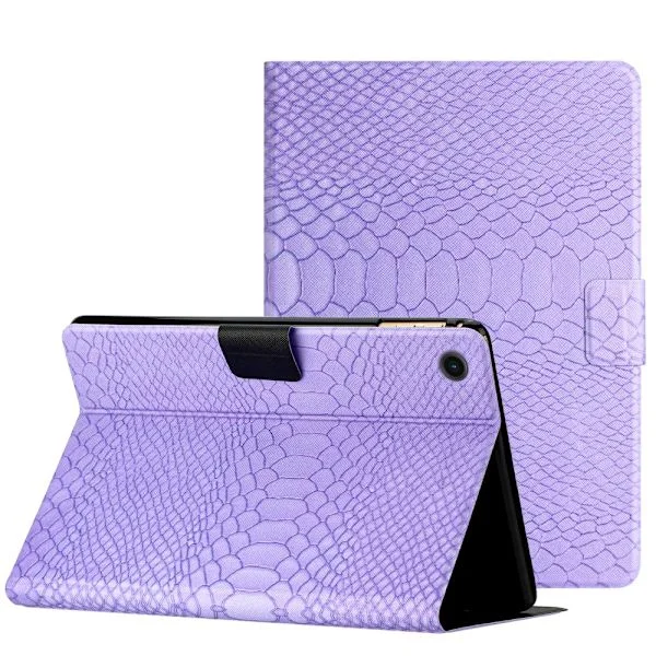 SKALO Samsung Tab A9 Croco PU-læder Flip Cover - Lilla