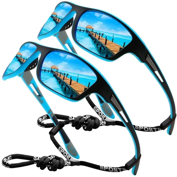 Polarized Sunglasses for Men Women Driving Fishing Hiking Cycling Mountaineering Holiday Travel Sports Lanyard Sunglasses-FO-