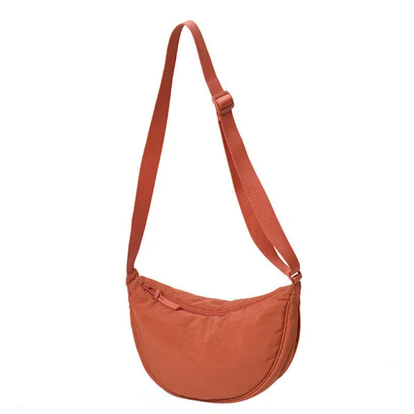 Nylon Crescent Bag Cross Body Bag med justerbar rem