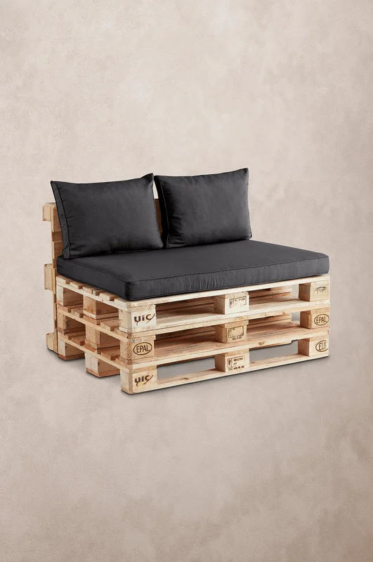 Jotex - Dynset Lastpall Polyester - Bomull Grå PALLAS - Köp Stolsdynor & sittkuddar hos Jotex