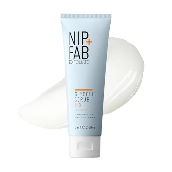 Glycolic Fix Scrub (75 ml) – 3% Glykolsyre 3-i-1 Ansigtspeeling – Lysnende AHA Ansigtspeeling med Salicylsyre for Glat Strålende Hud