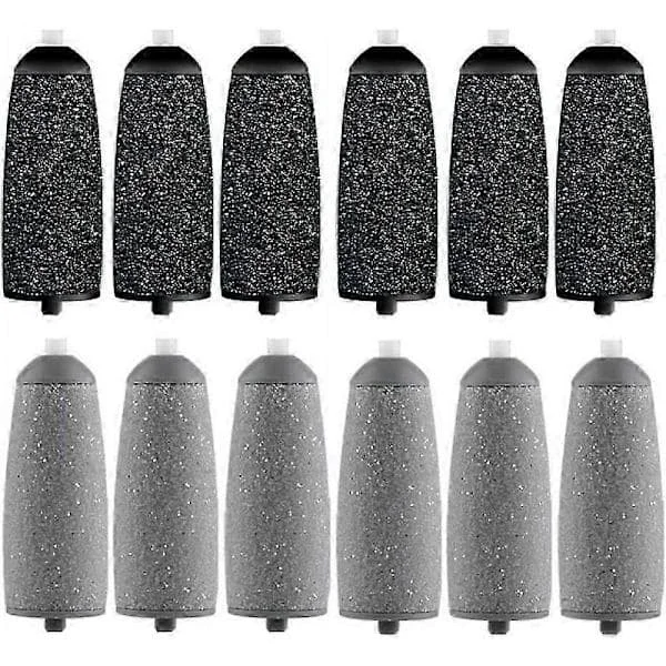 12-pack ersättningsrullar för Flawless Pedi, ersättningshuvuden kompatibla med Finish Touch Flawless Pedi elektroniska fotfilar, 6 extra